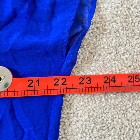 C&A Yessica BNWT UK Cobalt Blue Sheer Blouse Size 18 - Picture 11 of 12